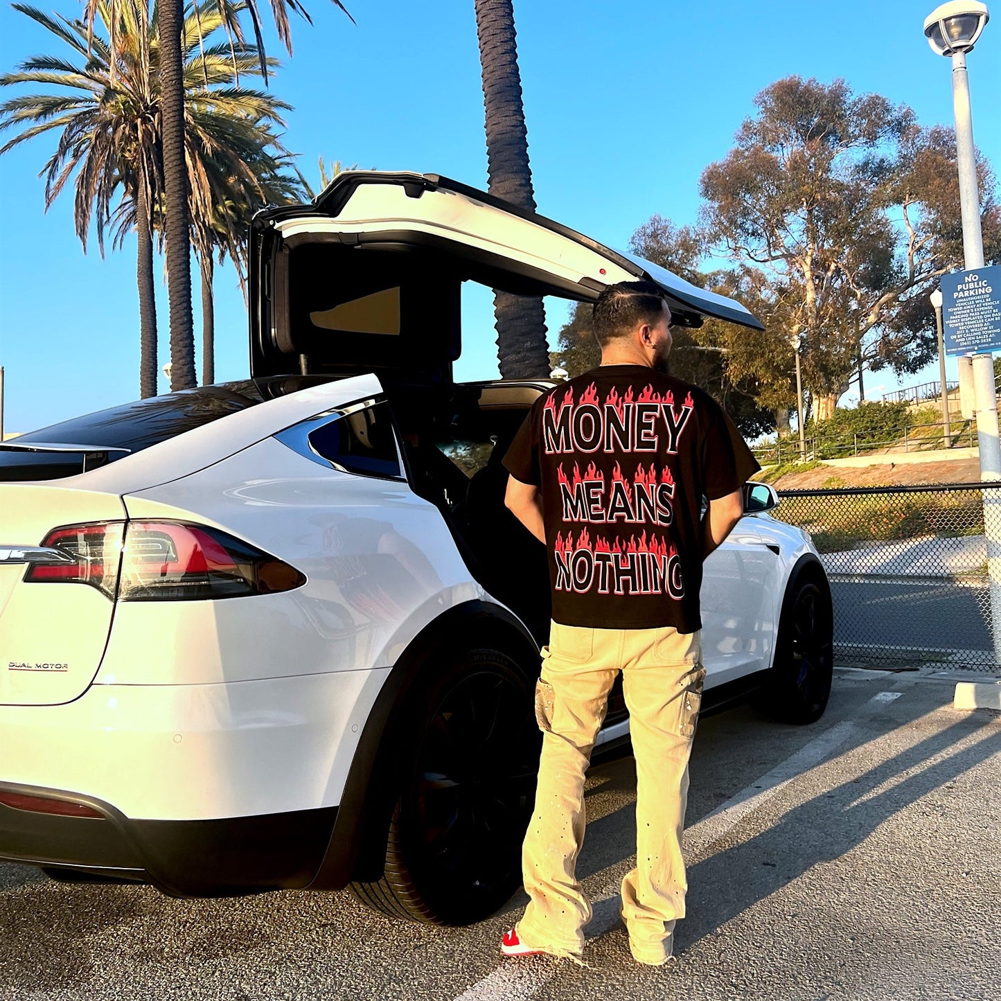 Money Means Nothing Flames Genesis Shirt